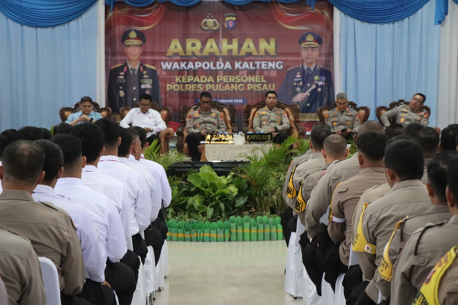 Di Polres Pulpis, Wakapolda Kalteng Tegaskan Pentingnya Kinerja Profesional dan Integritas