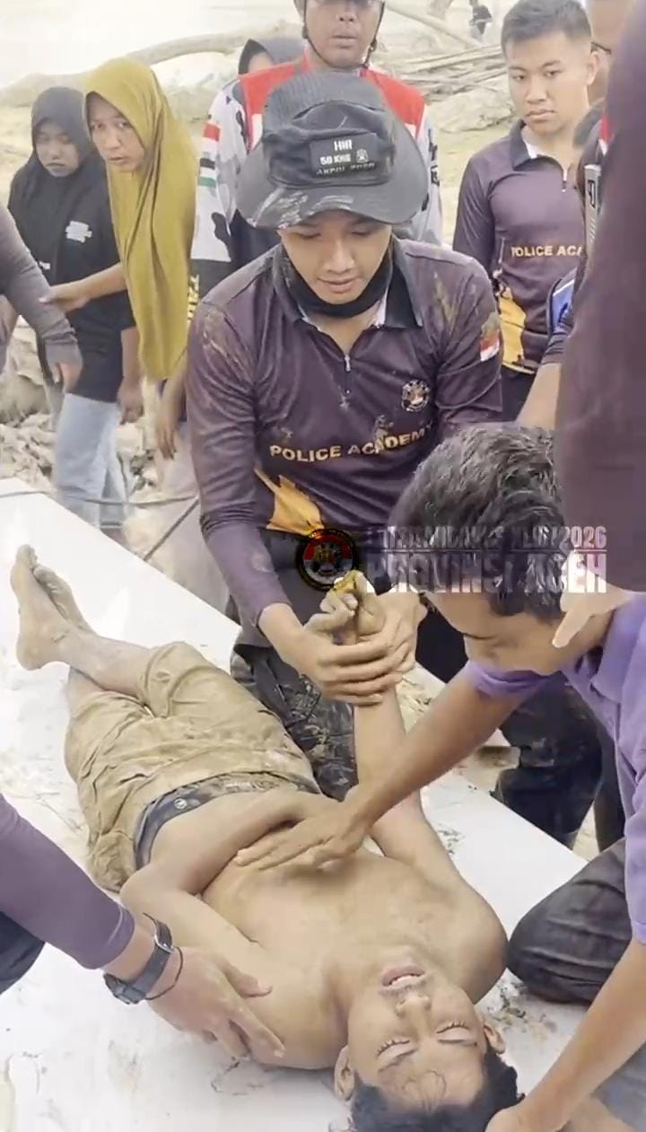 Taruna Akpol Sigap Selamatkan Anak Hanyut di Sungai Aceh Tamiang