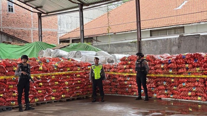 Polda Jateng Bongkar Penyelundupan Bawang Bombay Ilegal di Semarang