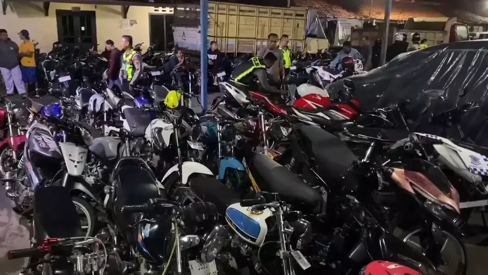 Diduga Terlibat Balap Liar, Polisi Amankan 117 Unit Motor di Pati