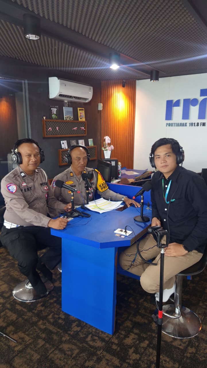 Ops Keselamatan Kapuas 2026: Sat Lantas Polresta Pontianak Sapa Warga via RRI