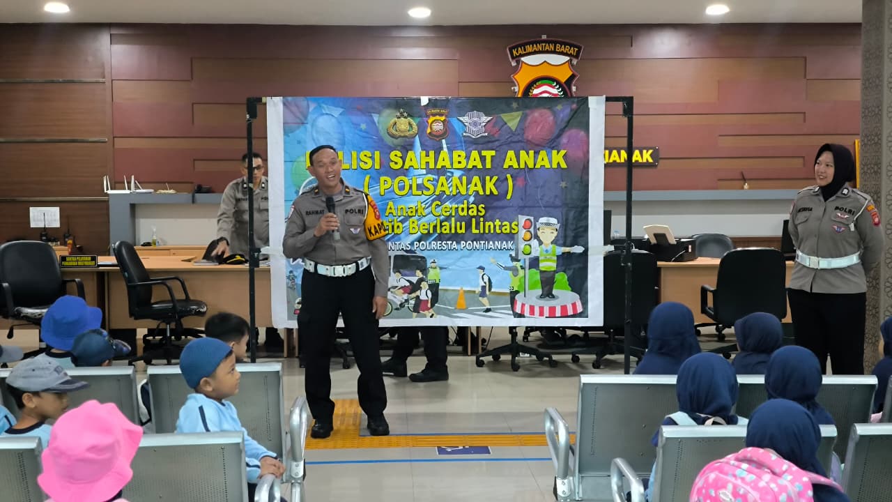 Dari PAUD ke Jalan Raya: Sat Lantas Polresta Pontianak Bangun Kesadaran Sejak Dini