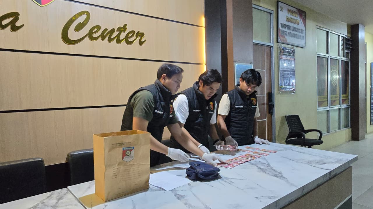Edarkan Uang Palsu, Sejumlah Pelaku Diamankan Sat Rekrim Polresta Pontianak