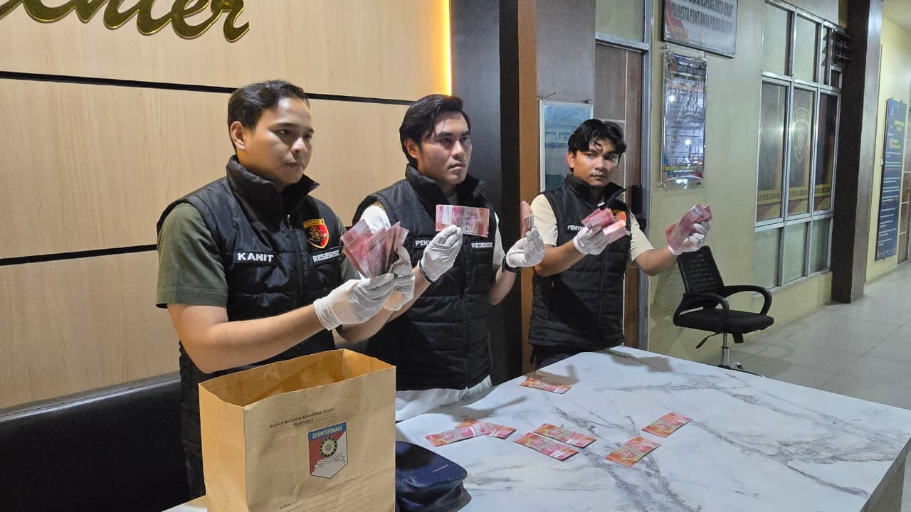 Sat Rekrim Polresta Pontianak Ungkap Jaringan Pengedar Uang Palsu