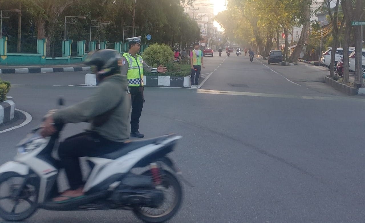 Personel Polsek Pontianak Kota Dikerahkan dalam Pengamanan Run for Charity