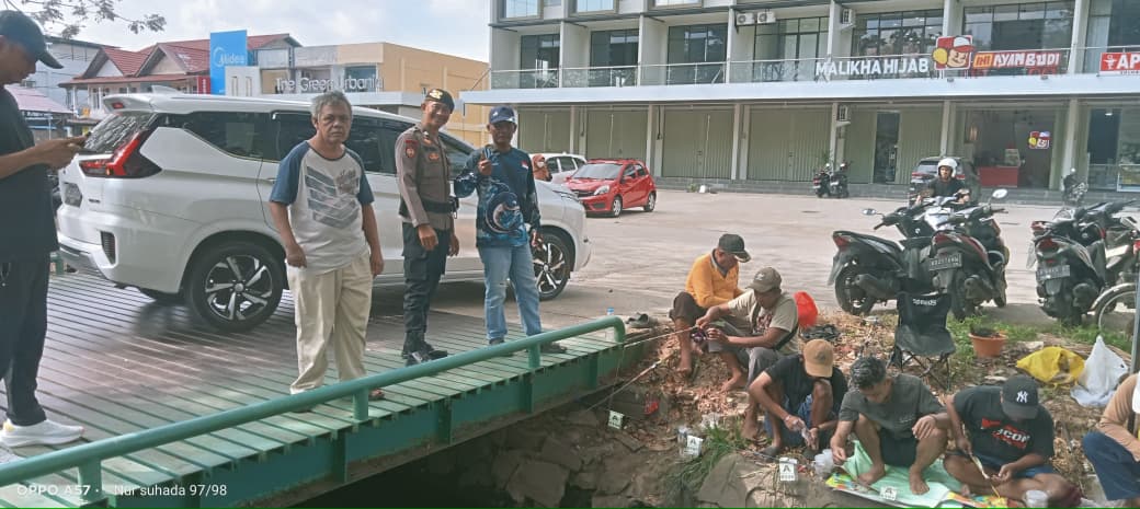 Polisi Pastikan Keamanan Lomba Mancing Dalam Parit di Jalan Ampera