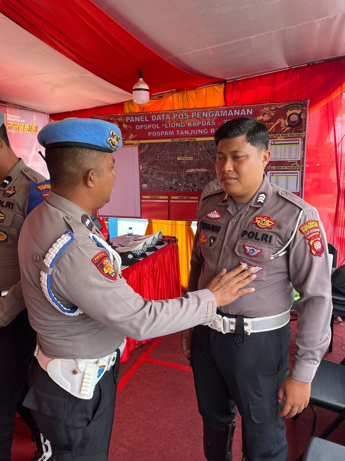 Satgas Banops Turun Langsung! Kesiapsiagaan Personel Pos Pam Ops Liong Kapuas 2026 Diperiksa Ketat