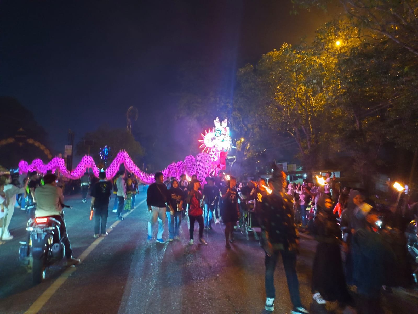 Pengamanan Ketat, Pawai Obor Ramadhan di Pontianak Utara Berjalan Lancar Tanpa Gangguan