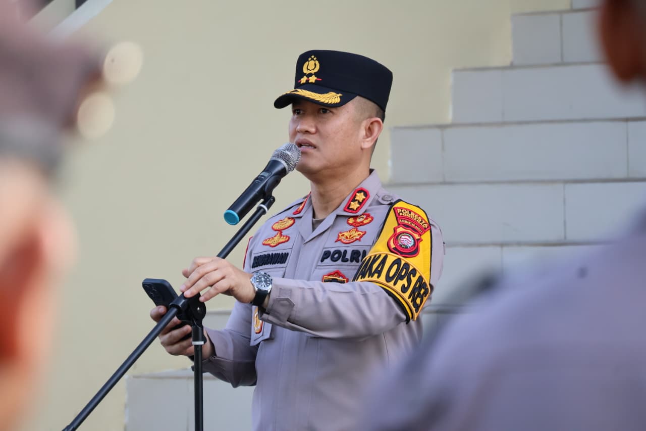 Apel Pagi Polresta Pontianak, Wakapolresta Tekankan Pesan Wakapolda Kalbar