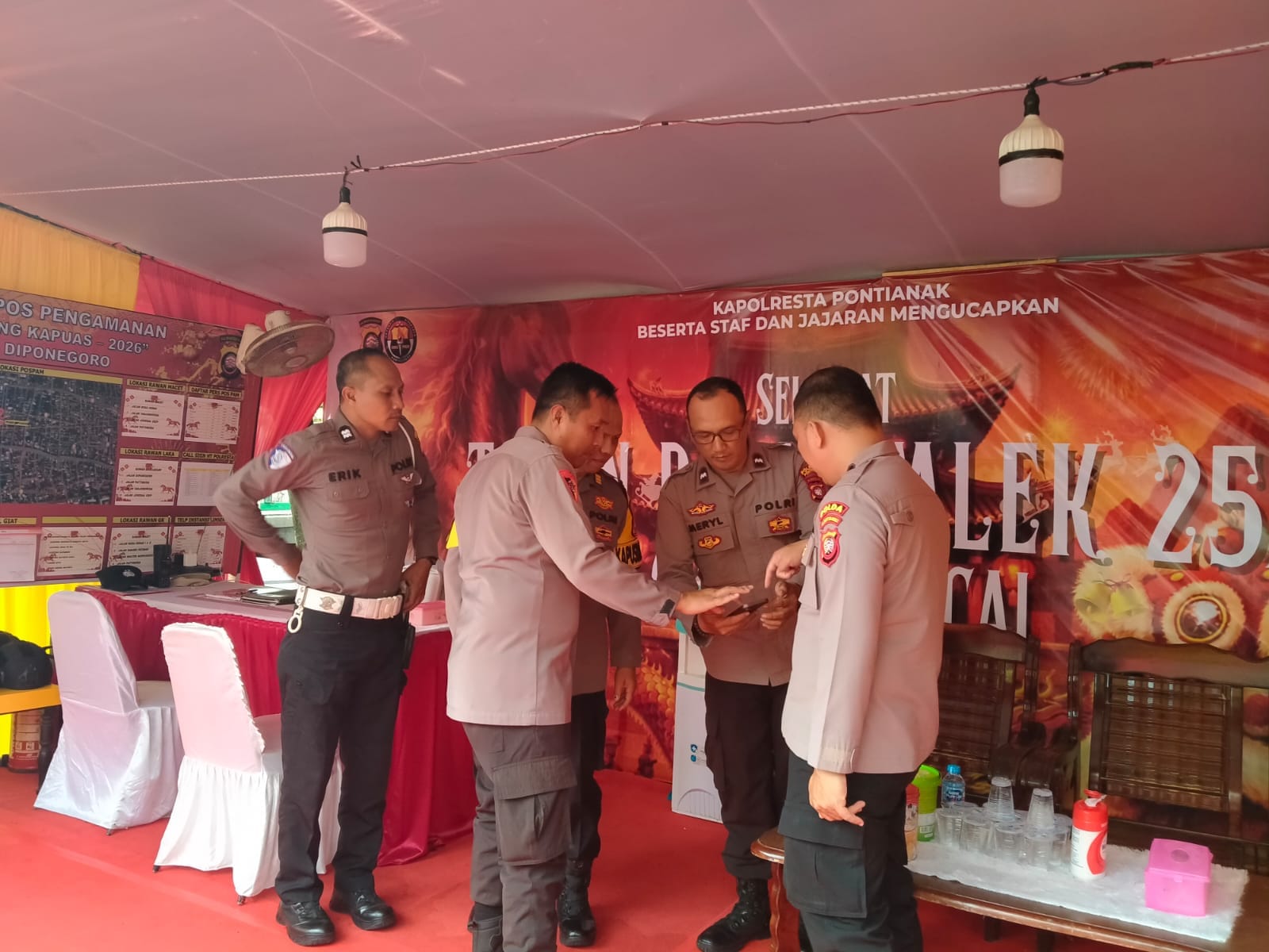 Polda Kalbar Lakukan Evaluasi di Pospam Diponegoro Ops Liong Kapuas 2026