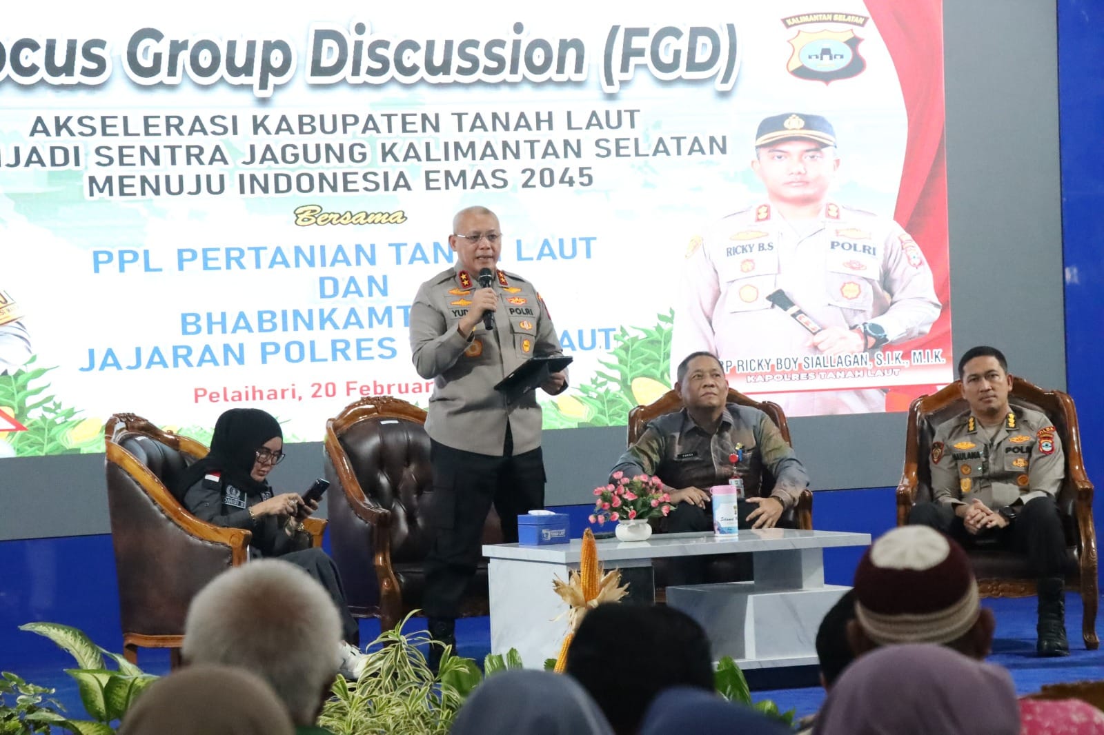Polda Kalimantan Selatan Gelar FGD, Dorong Tanah Laut Jadi Sentra Jagung Menuju Indonesia Emas 2045