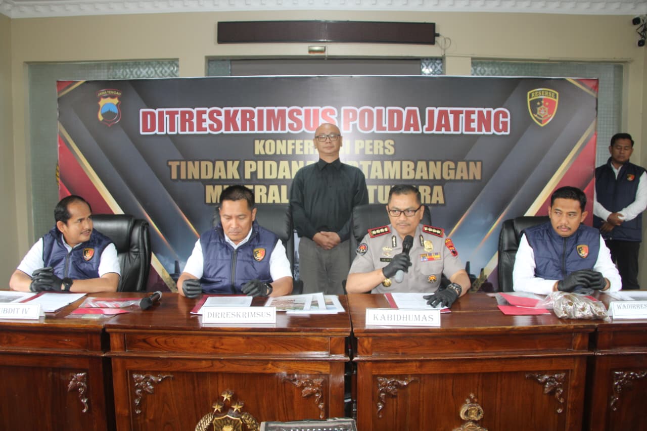 Polda Jawa Tengah Bongkar Tambang Ilegal di Dua Kabupaten, Alat Berat dan Material Disita