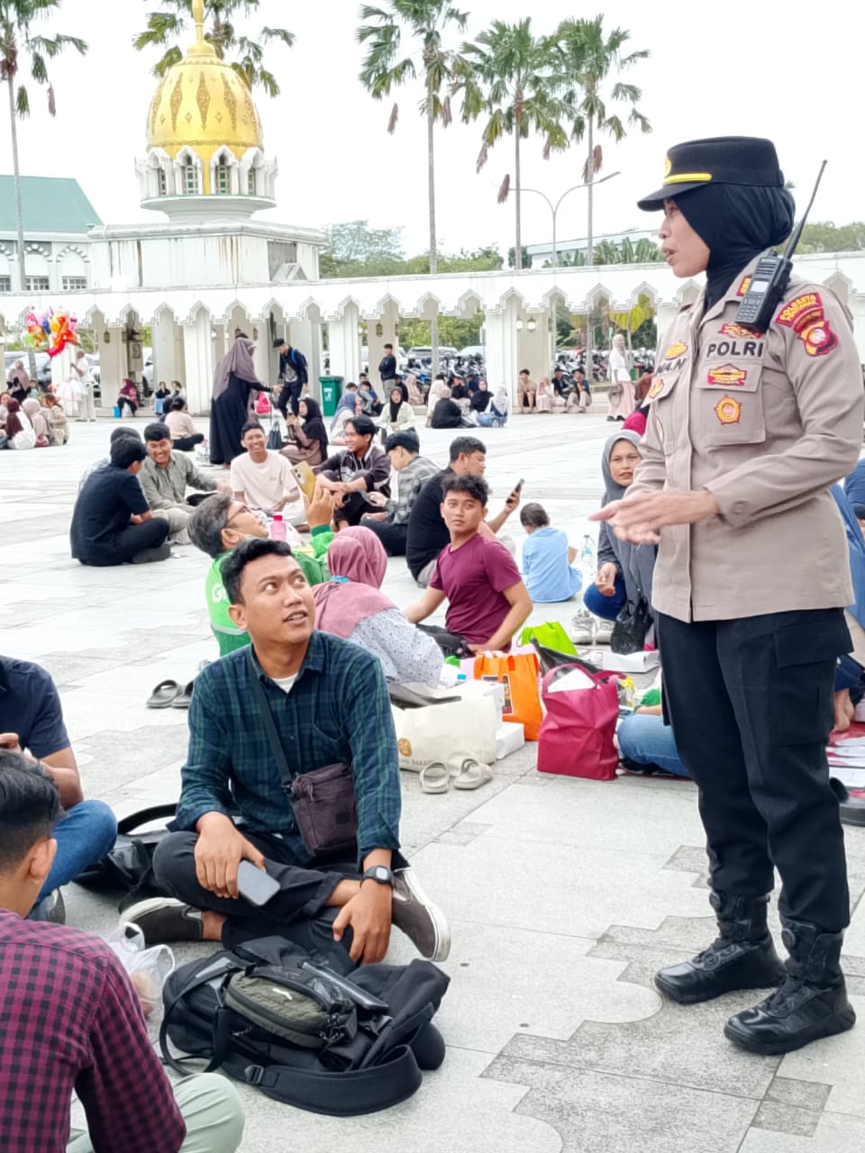 Ramadan Aman dan Nyaman, Kapolsek Cek Langsung Pasar Juadah Mujahidin