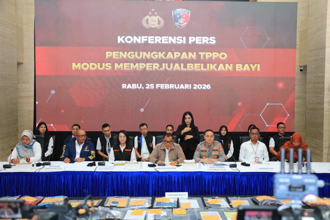Polri Bongkar Jaringan Nasional Perdagangan Bayi, 12 Tersangka Ditangkap 7 Bayi Diselamatkan