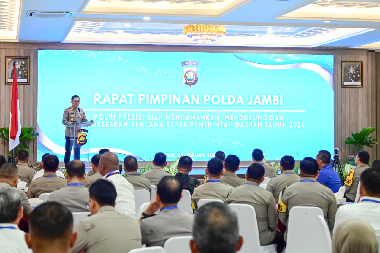Rapim Polda Jambi 2026 Tekankan Kolaborasi dengan Pemerintah Daerah