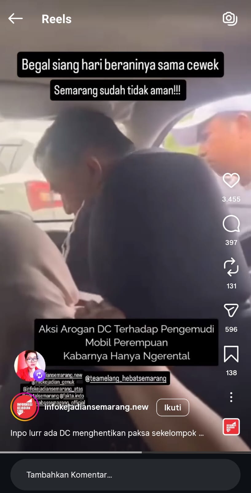 Aksi Brutal di Exit Tol Semarang, Wisatawan Trauma Usai Kunci Mobil Dirampas Debt Collector