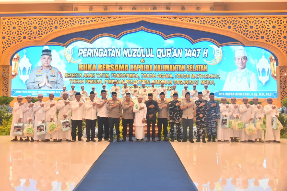 Peringati Nuzulul Qur'an 1447 H, Kapolda Kalsel Gelar Buka Puasa Bersama Anak Yatim dan Organisasi Media