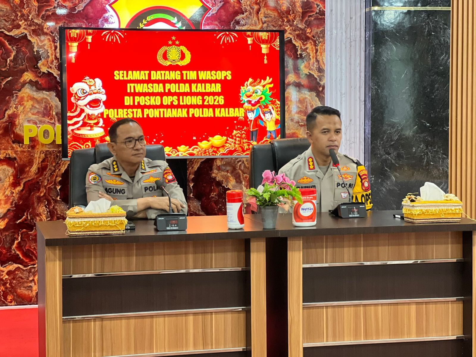 Wasops Polda Kalbar Monitoring Langsung di Polresta Pontianak, Pastikan Pengamanan Ops Liong Kapuas Maksimal
