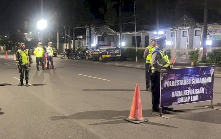 Polrestabes Semarang Tertibkan Balap Liar di Jalan Dr Cipto, 18 Pelanggar Ditilang