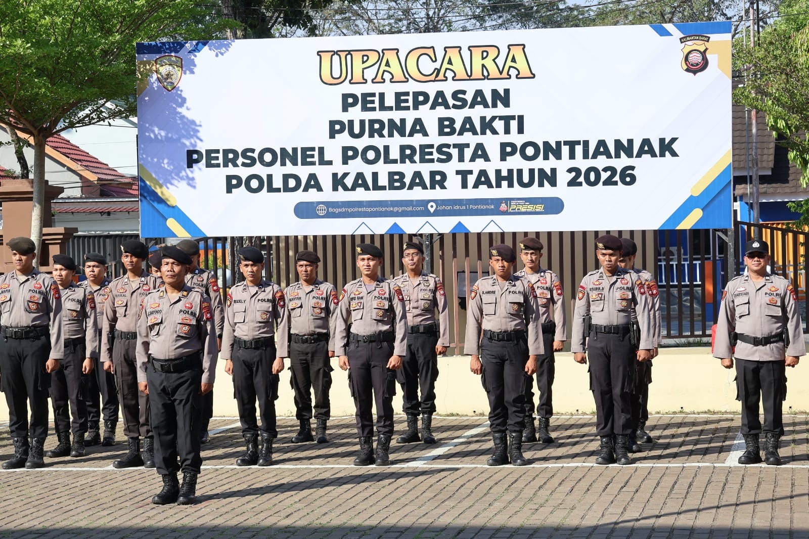 Suasana Haru Warnai Apel Purna Bhakti Personel Polresta Pontianak