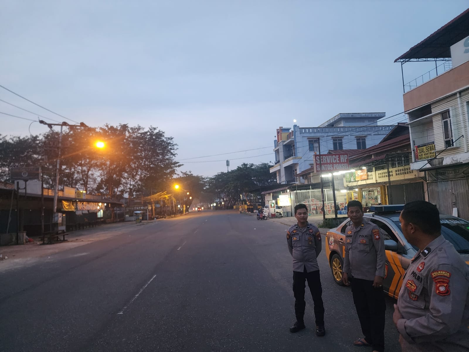 Ramadhan Aman, Polsek Pontianak Barat Kerahkan Personel Enggang Patroli Subuh