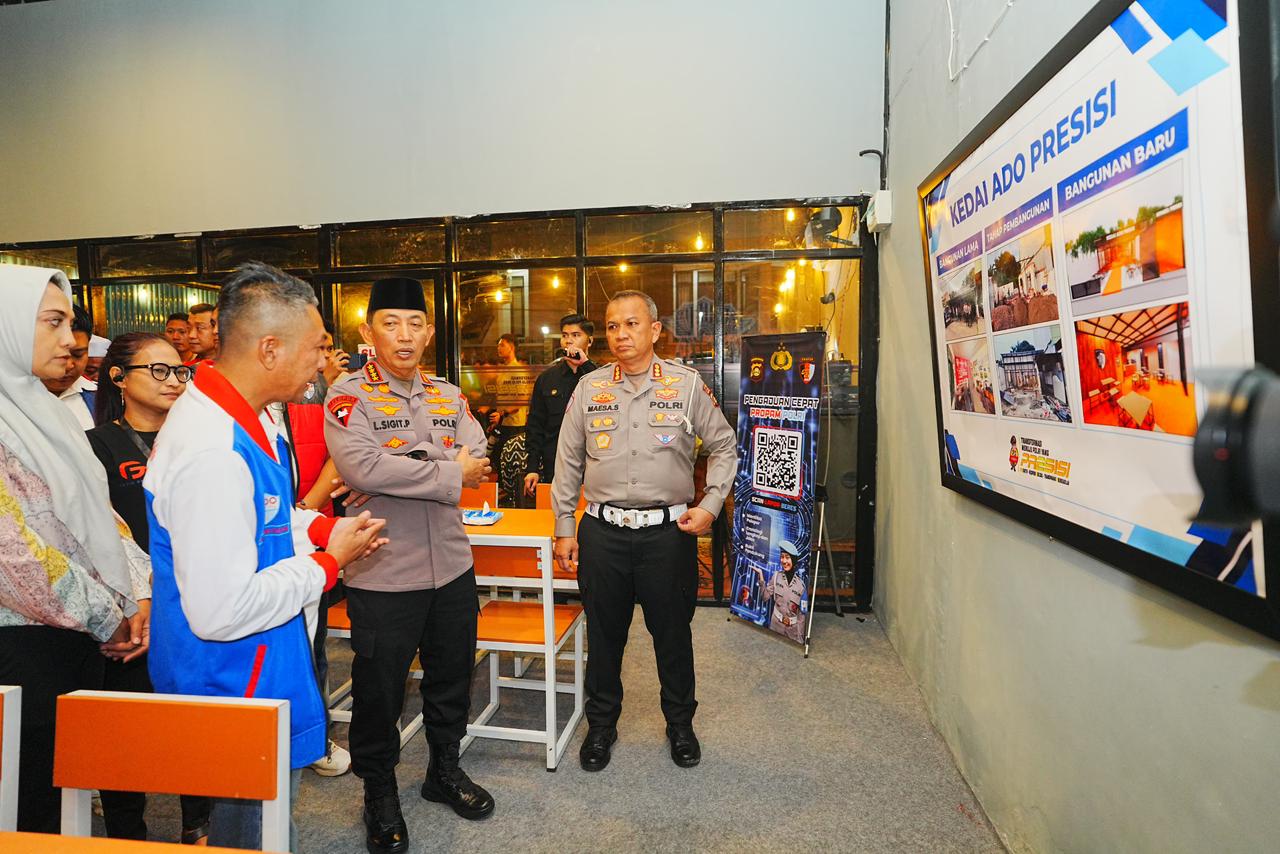 Kapolri Berdialog dan Menyerap Aspirasi Pengemudi Ojol Saat Kunjungan ke Kedai Ado Presisi