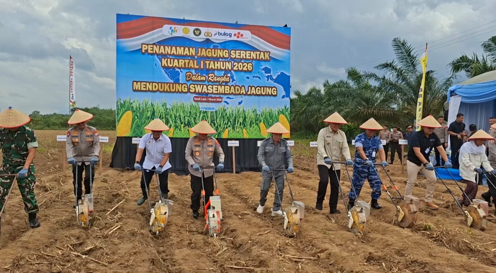 Tanam Jagung serentak Kuarta 1, Polda Kalsel Dorong Tanah Laut Jadi Sentra jagung