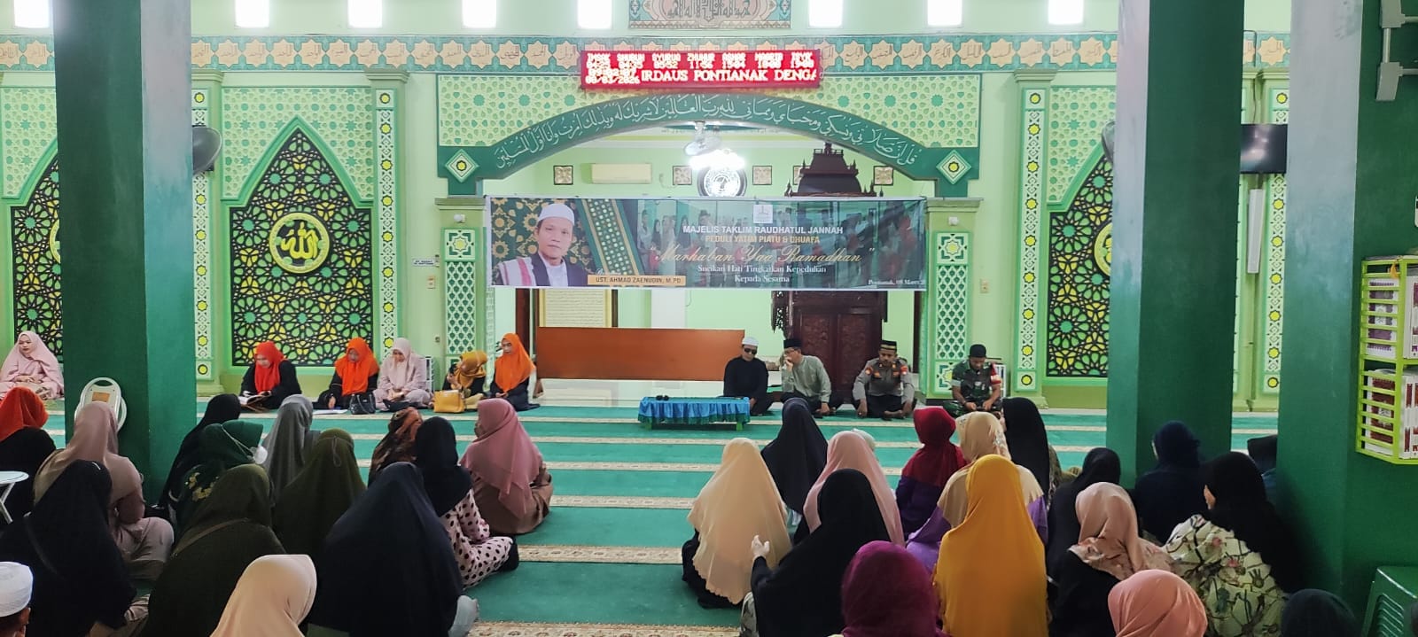 Waka Polsek Pontianak Timur Hadiri Santunan Kaum Dhuafa di Masjid Arrafi’ul A’laa