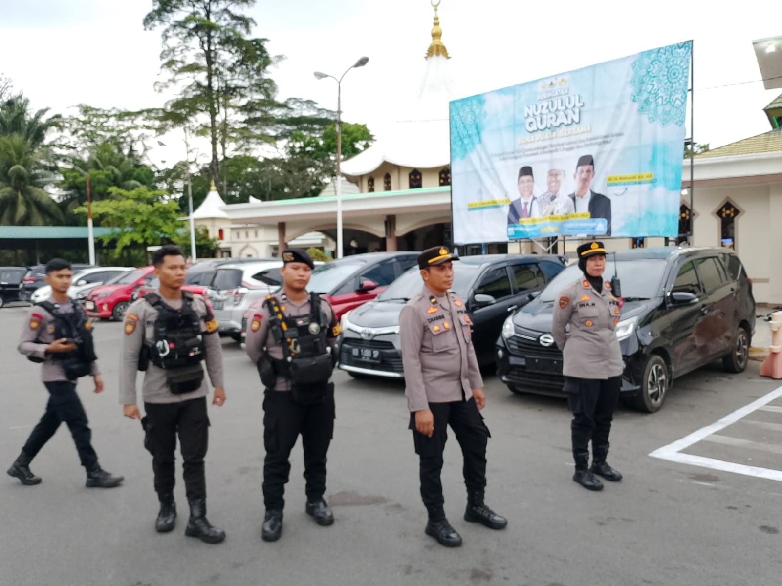 Jaga Kondusivitas Ramadan, Kapolsek Pontianak Selatan Monitoring Kegiatan di Masjid Muhtadin Untan