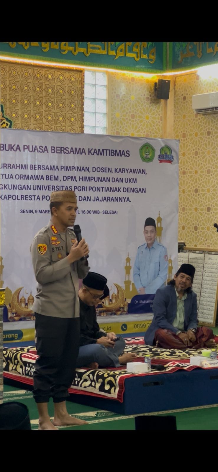 Kapolresta Pontianak Pererat Silaturahmi Lewat Buka Puasa Bersama di Masjid Al Barakah