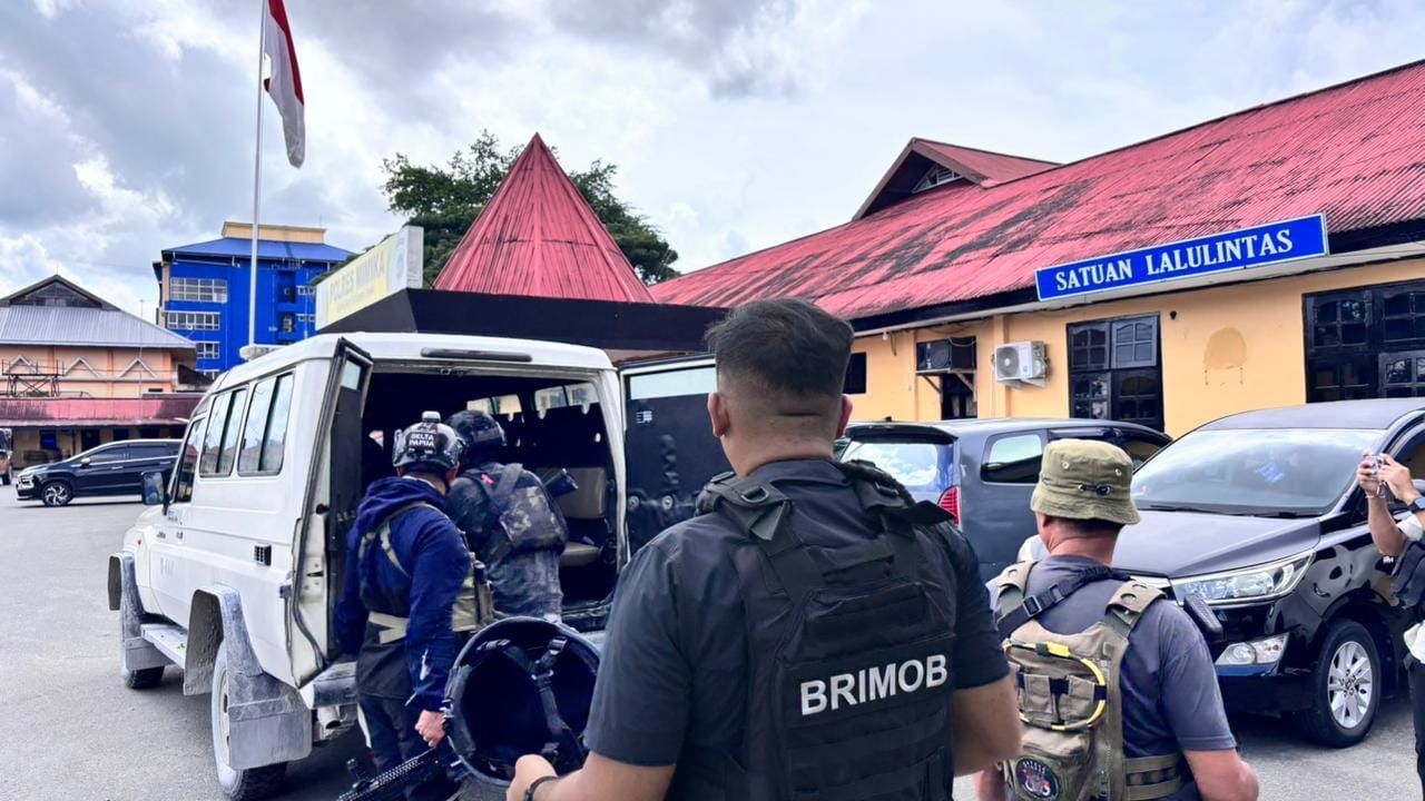 Satgas Operasi Damai Cartenz Lakukan Olah TKP Penembakan Karyawan PT Freeport di Tembagapura
