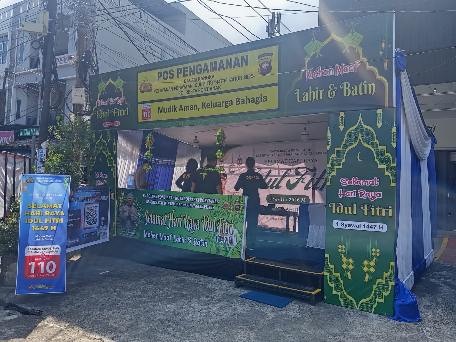 Polresta Pontianak Dirikan 6 Pos Pengamanan dan 1 Pos Terpadu Jelang Idul Fitri 1447 H