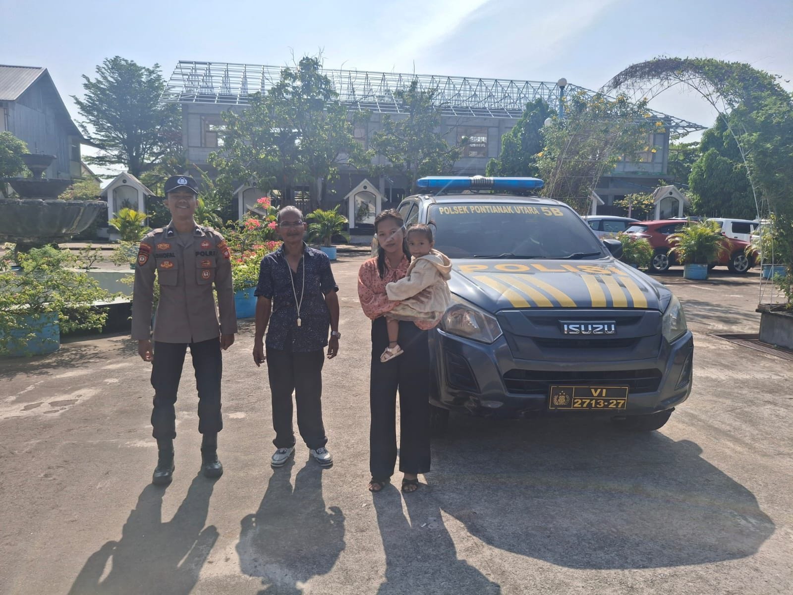 Antisipasi Kejahatan, Polsek Pontianak Utara Patroli Ibadah Minggu