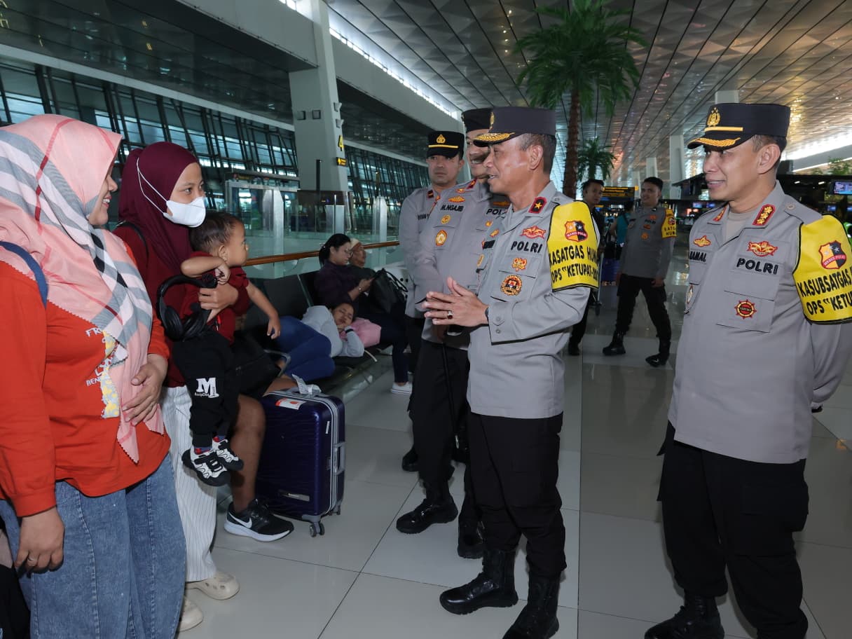 Mudik via Bandara Soekarno-Hatta Terkendali, Polri Tegaskan Layanan Maksimal untuk Penumpang