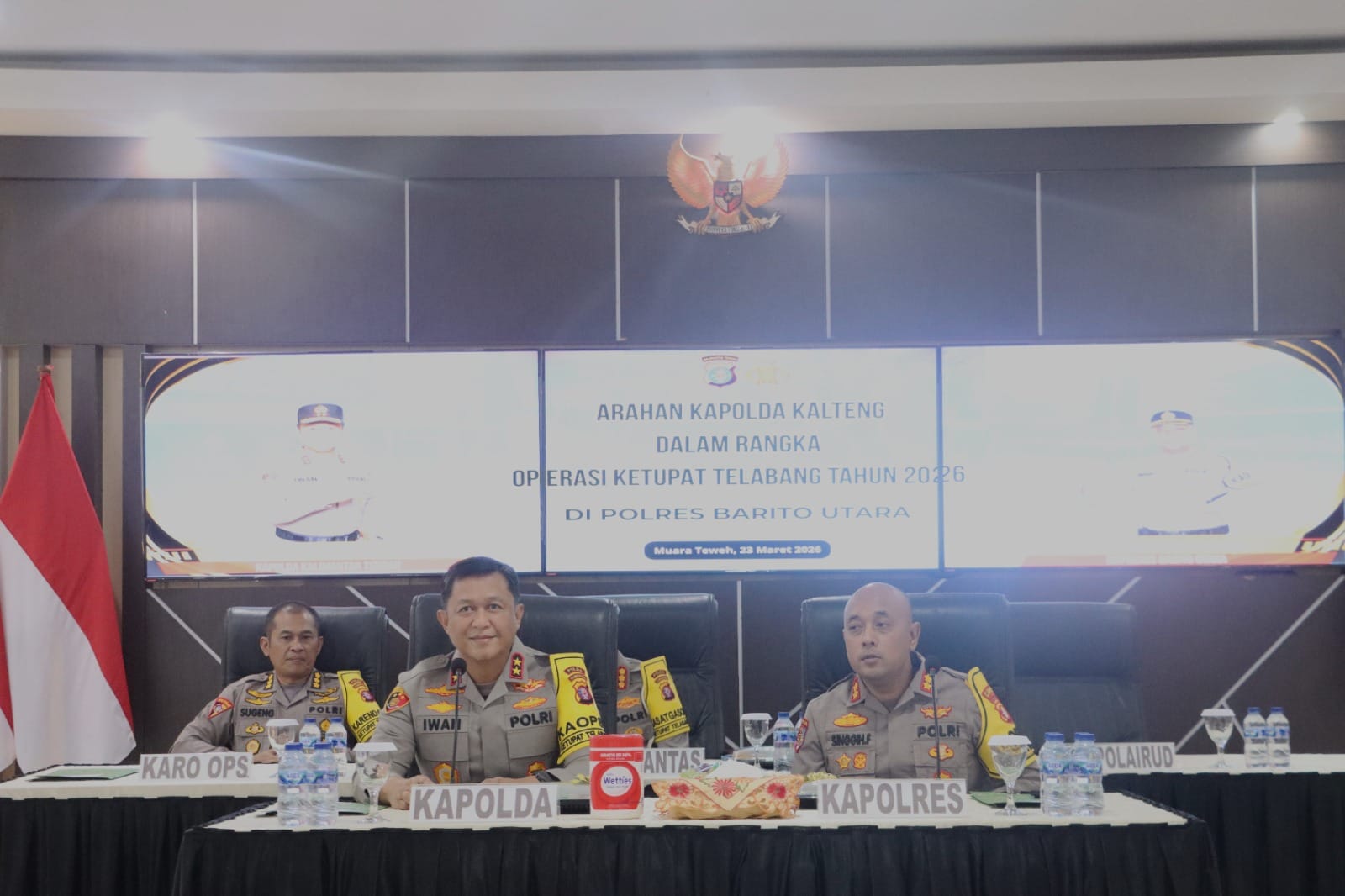 Kapolda Kalteng Tekankan Kesiapan Operasi Ketupat Telabang 2026 Saat Beri Arahan Pengamanan Idul Fitri di Polres Barut