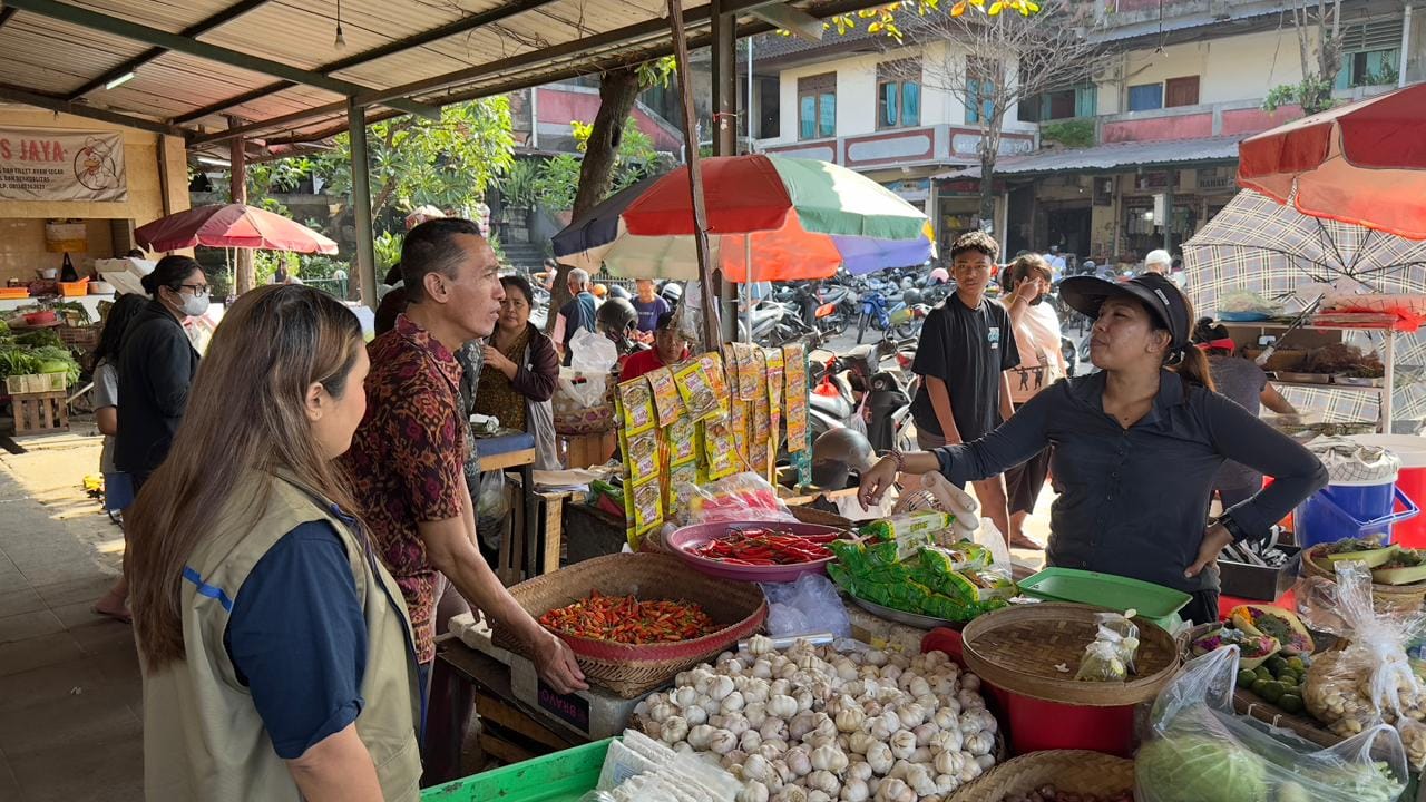 Pastikan Ketersedian Stock dan Harga Pangan Tetap Stabil, Satgas Saber Pangan Polda Bali Giatkan Sidak Pasar