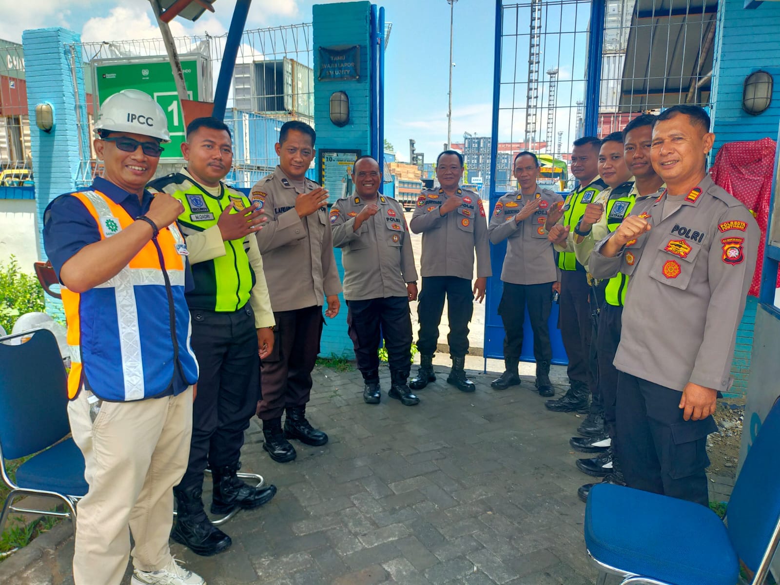 Perkuat Sinergi Keamanan, Sat Binmas Polresta Pontianak Koordinasi dengan PT Pelindo dalam Pembinaan Satpam