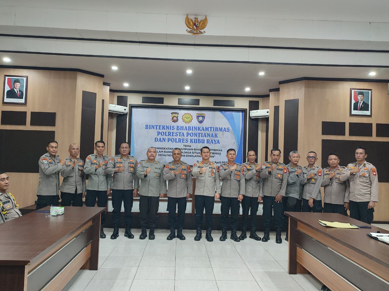 Wakapolresta Pontianak Buka Kegiatan Binteknis Bhabinkamtibmas Zona 1