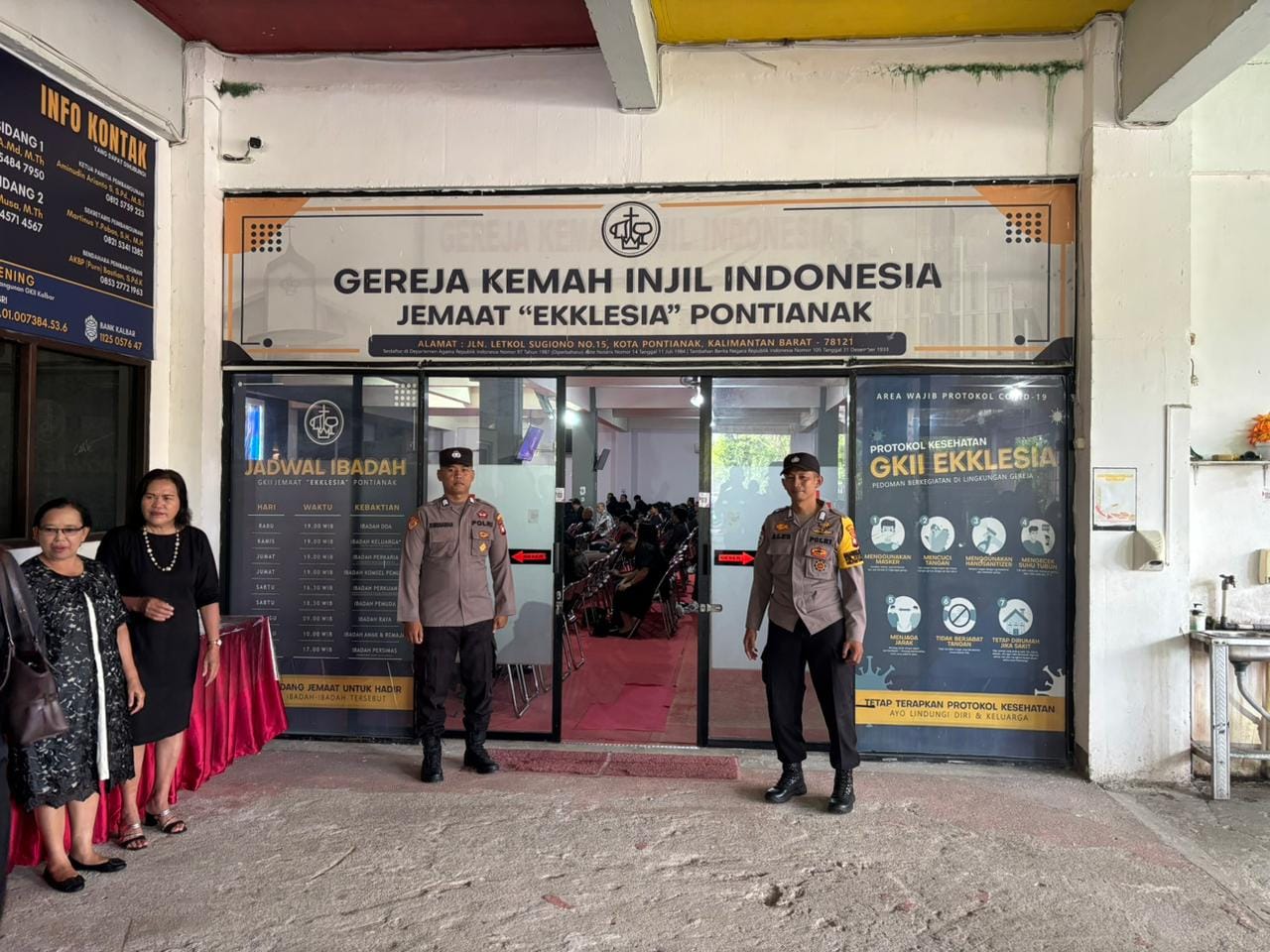 Polsek Pontianak Selatan Prioritaskan Pengamanan, Jemaat Jalani Ibadah Wafat Isa Al Masih dengan Tenang