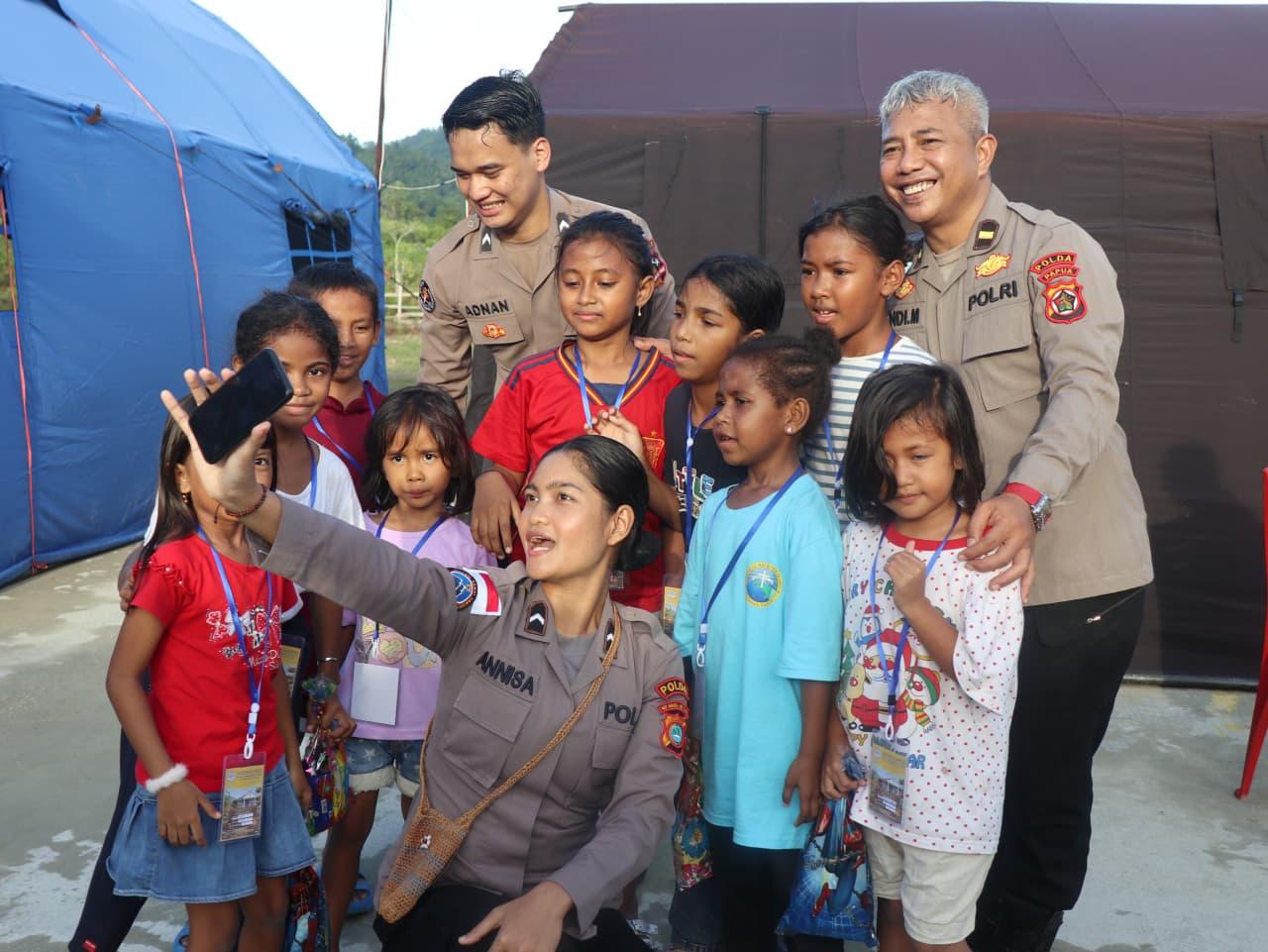 Satgas Damai Cartenz Rayakan Paskah Bersama Anak-anak Papua Lewat Edukasi dan Permainan Penuh Keceriaan
