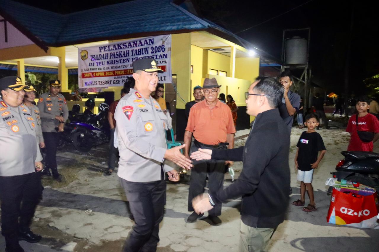 Kapolda Kalteng Cek Langsung Pengamanan Malam Paskah, Jamin Ibadah Berlangsung Aman dan Kondusif