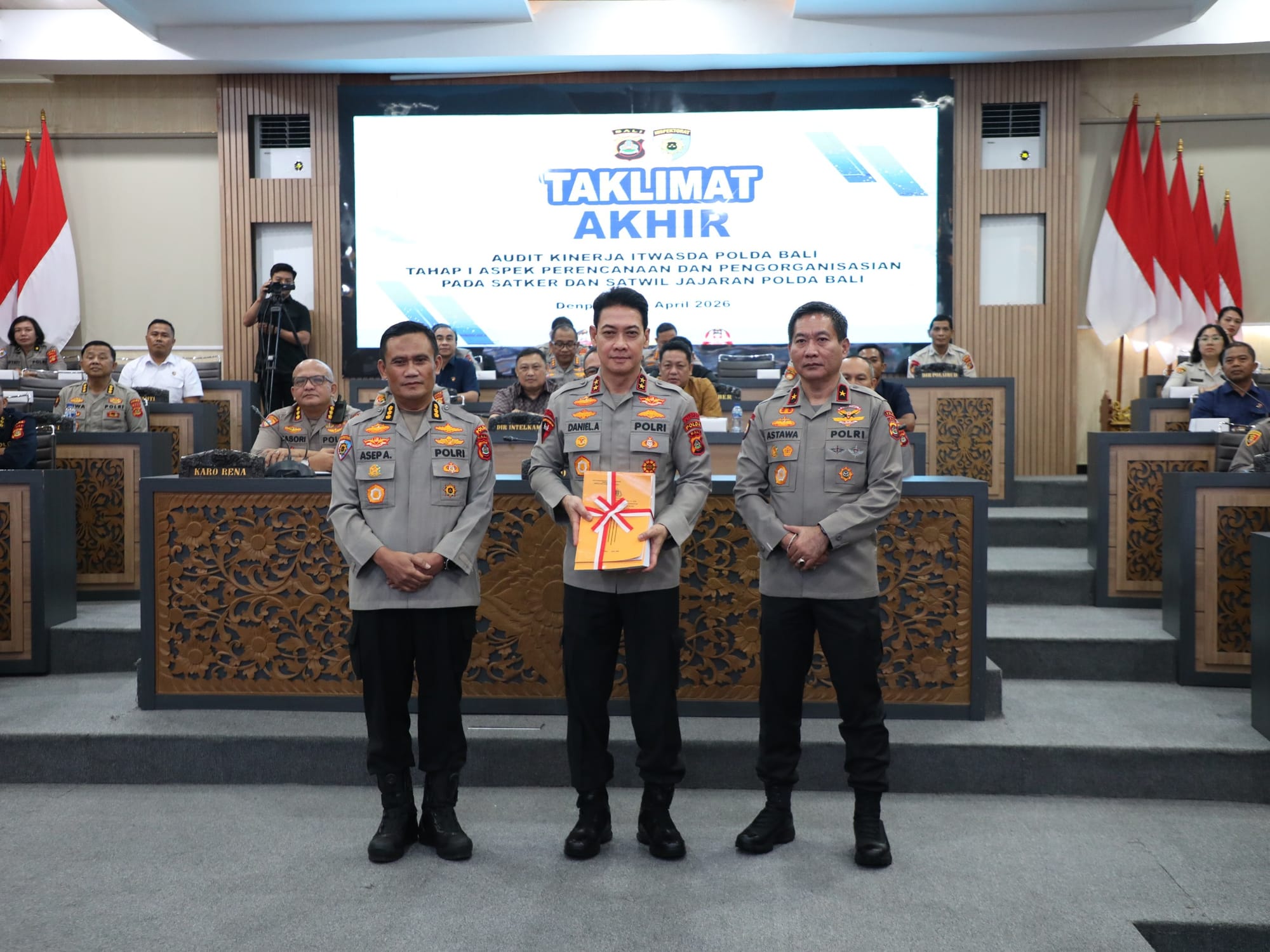 Kapolda Bali Resmi Menutup Taklimat Akhir Audit Kinerja Itwasda Polda Bali Tahap I T.A. 2026