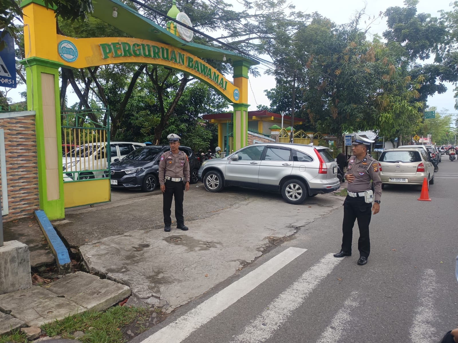Personel Lantas Polsek Pontianak Kota Amankan Lomba Kreativitas Anak RA, Kegiatan Berjalan Lancar