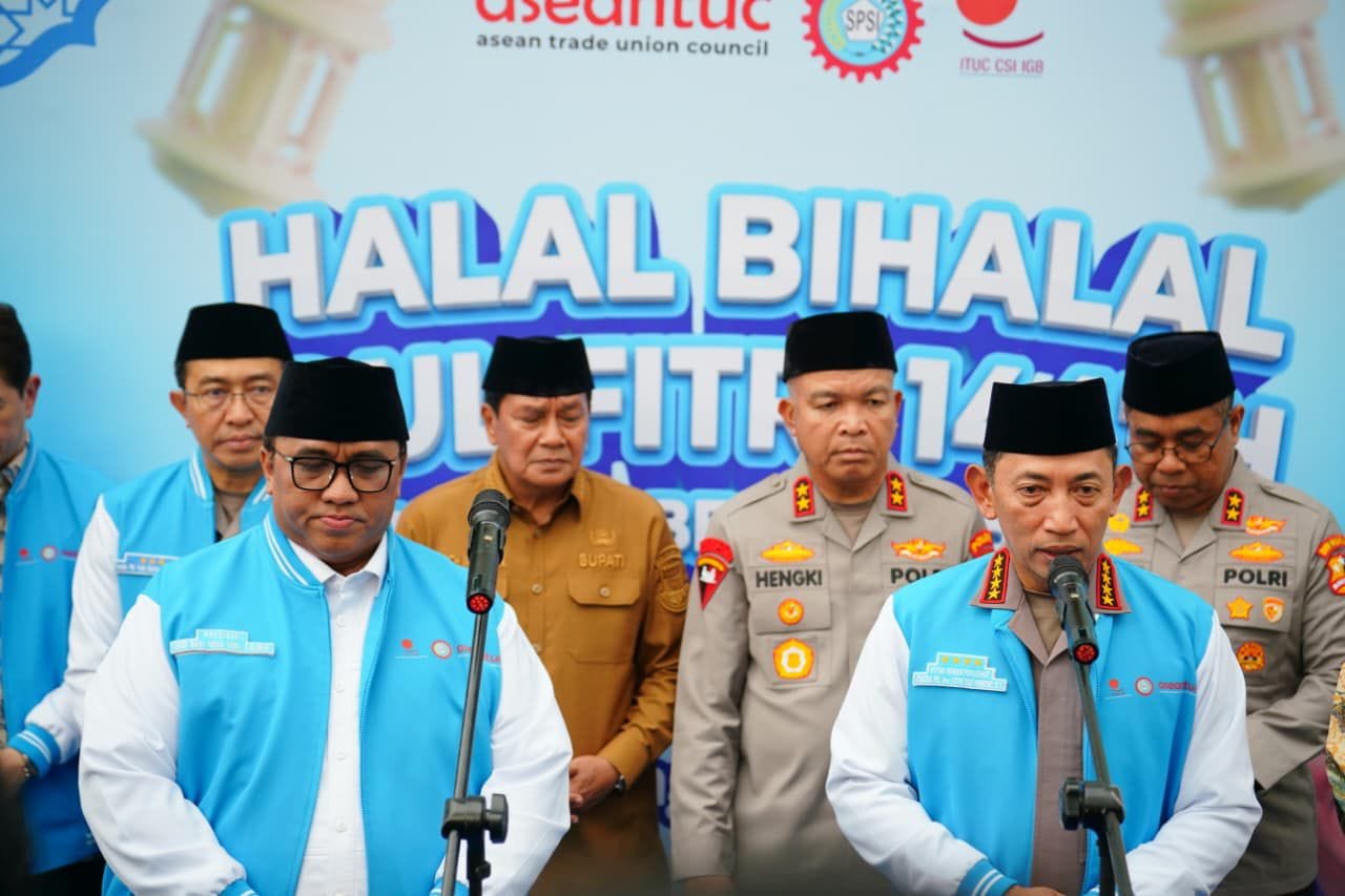 Kapolri Gelar Halal Bihalal dengan Buruh, Tegaskan Sinergi Demi Stabilitas dan Iklim Investasi