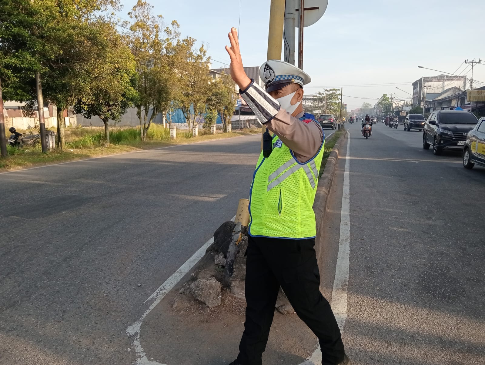 Atur Arus di Lokasi Rawan Macet, Polsek Pontianak Utara Gelar Ploting Point Pagi