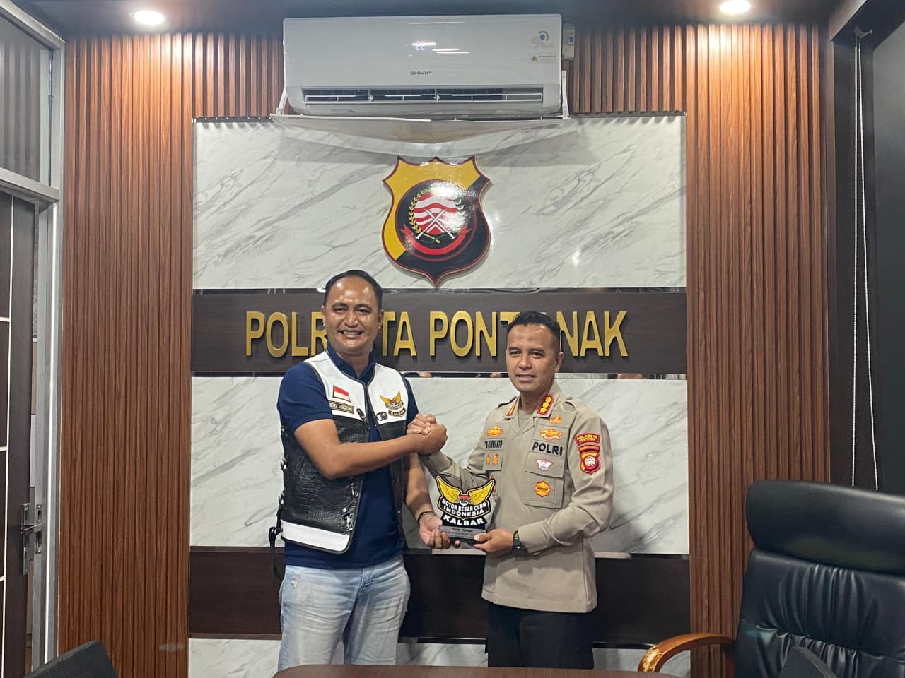 Kapolresta Pontianak Terima Audiensi MBCI, Bahas Keselamatan Berkendara Moge