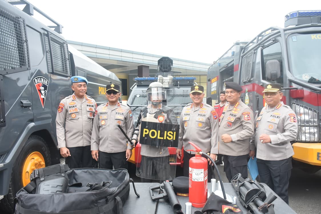 Apel Pegelaran Kendaraan dan Alusista Korbinmas Baharkam Polri Digelar di Kalsel