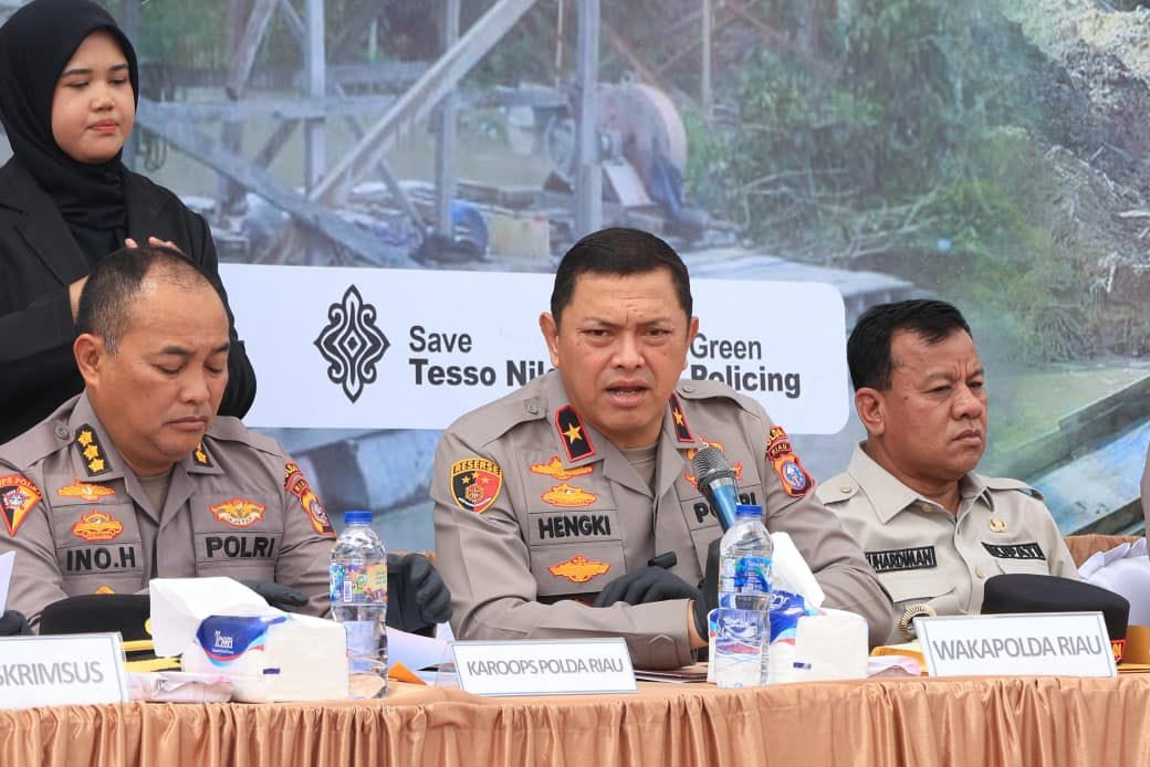 Polda Riau Ungkap Puluhan Kasus PETI, Ribuan Rakit Tambang Ilegal Dimusnahkan