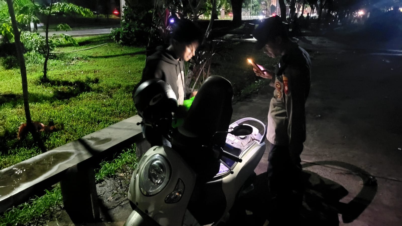 Patroli Polsek Pontianak Utara Intensif Sisir Lokasi Rawan Tekan Kejahatan Jalanan
