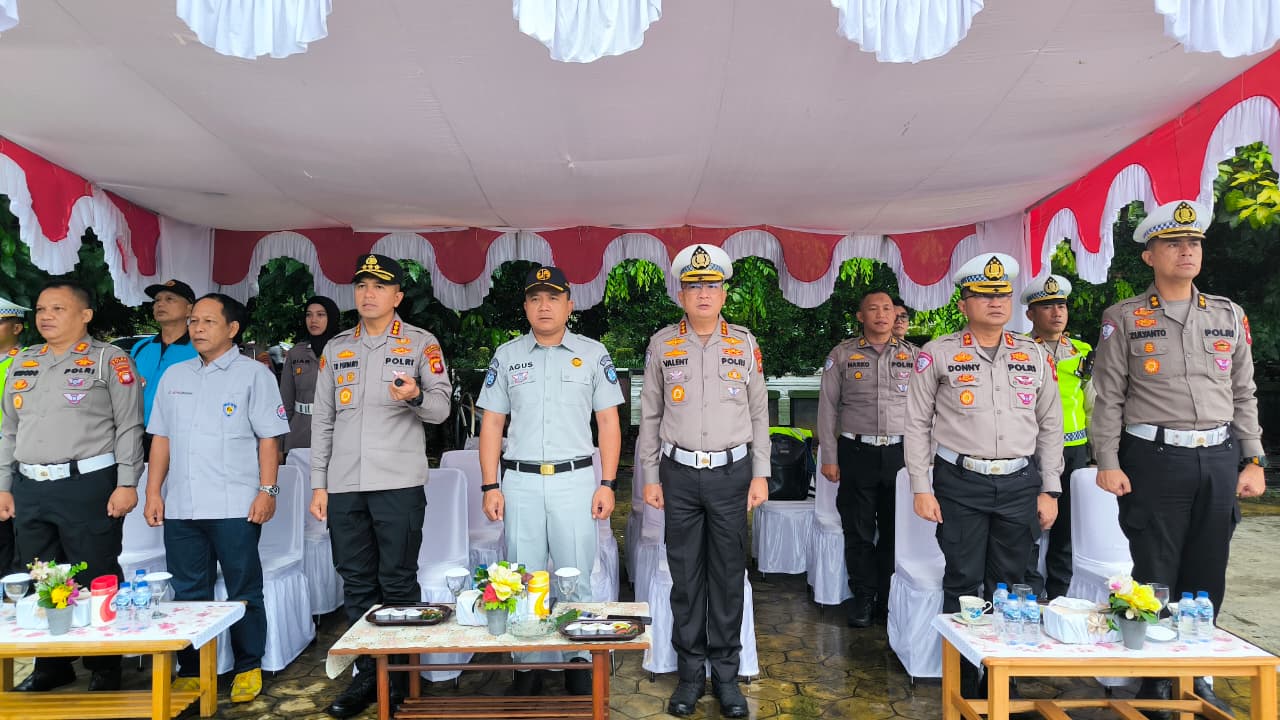 Satlantas Polresta Pontianak Bersama Polres Kubu Raya dan Ditlantas Polda Kalbar Perkuat Kamtibmas Lewat Apel Kopdar Ojol